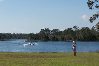 Rich Hensch watching Husky arrive